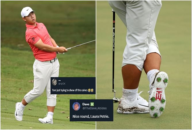 “Nice round, Laura Petrie” – Fans react to Tom Kim’s experimental fashion choice at the 2023 FedEx St. Jude Championship