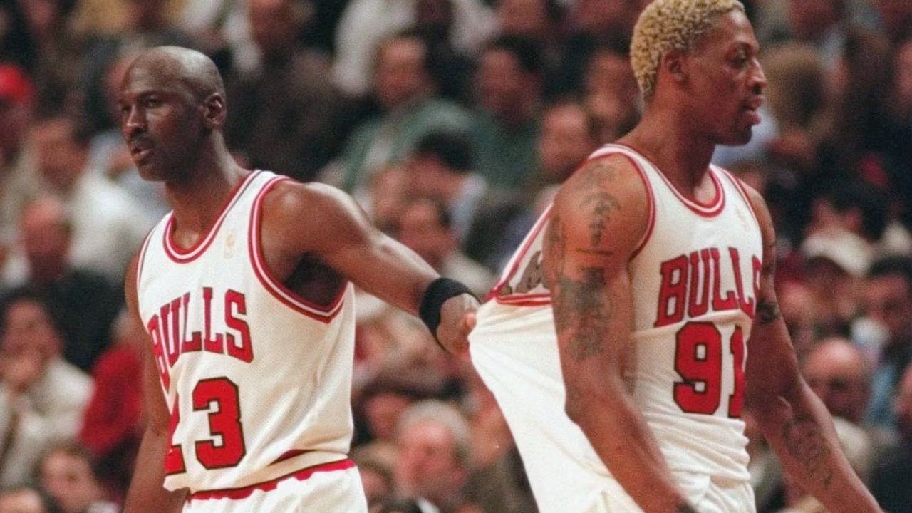 Michael Jordan and Dennis Rodman were key figures in the Chicago Bulls