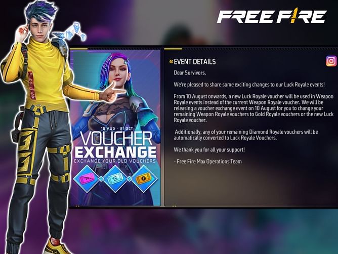 Free Fire MAX Luck Royale Voucher changes explained
