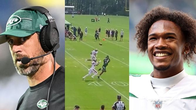 WATCH: Aaron Rodgers connects with Garrett Wilson for touchdown in joint practice against Buccaneers