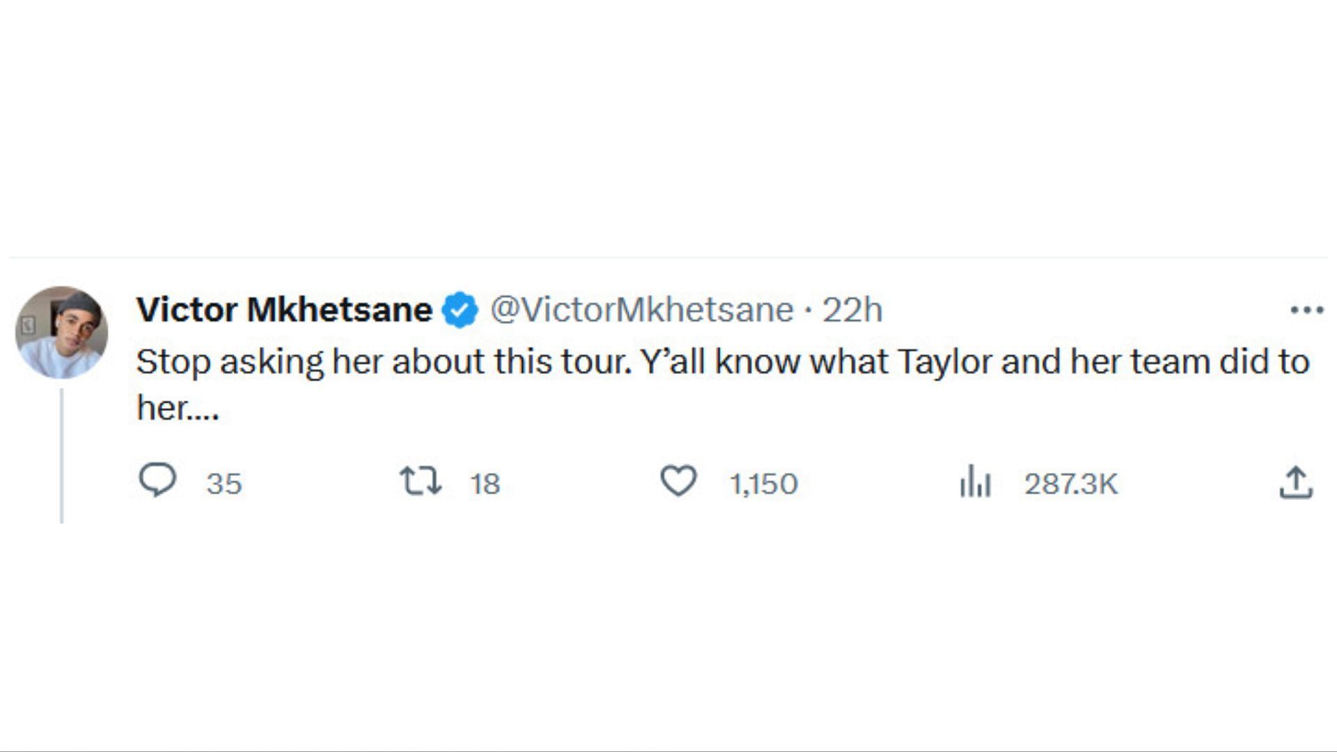 Social media users react to Rodrigo&#039;s comment about the Eras Tour (Image via X / @ThePopTingz)