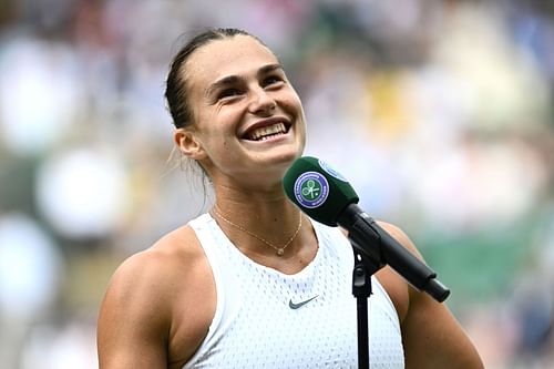 Sabalenka at the 2023 Wimbledon.