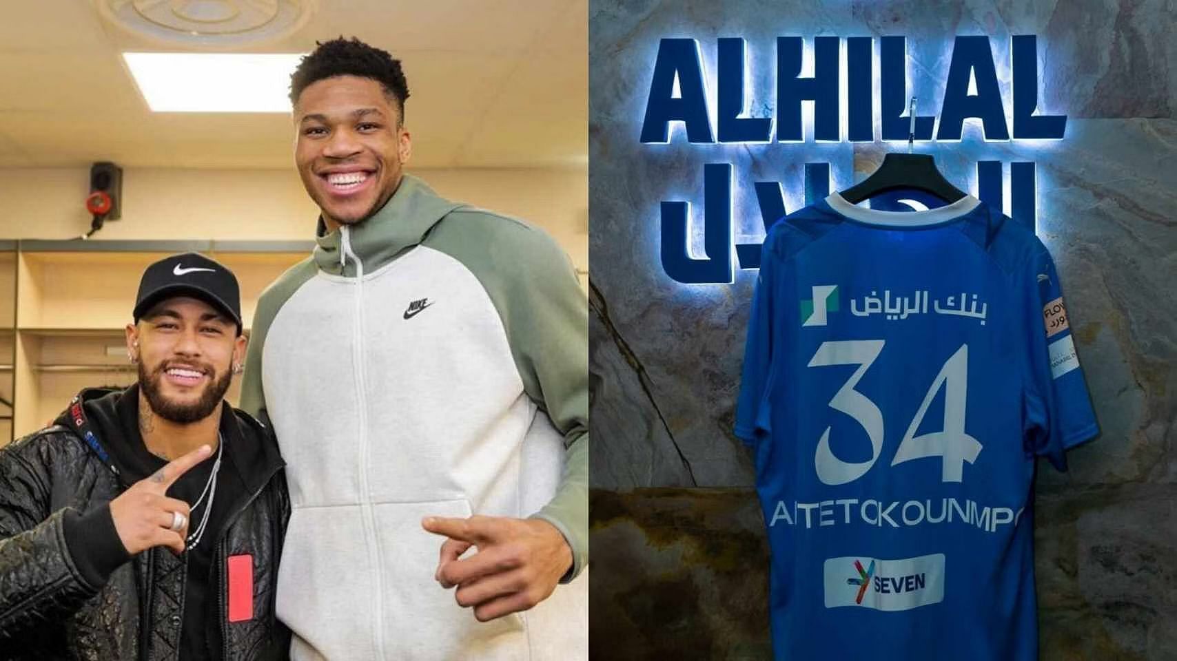 Giannis Antetokounmpo gets custom Al Hilal jersey