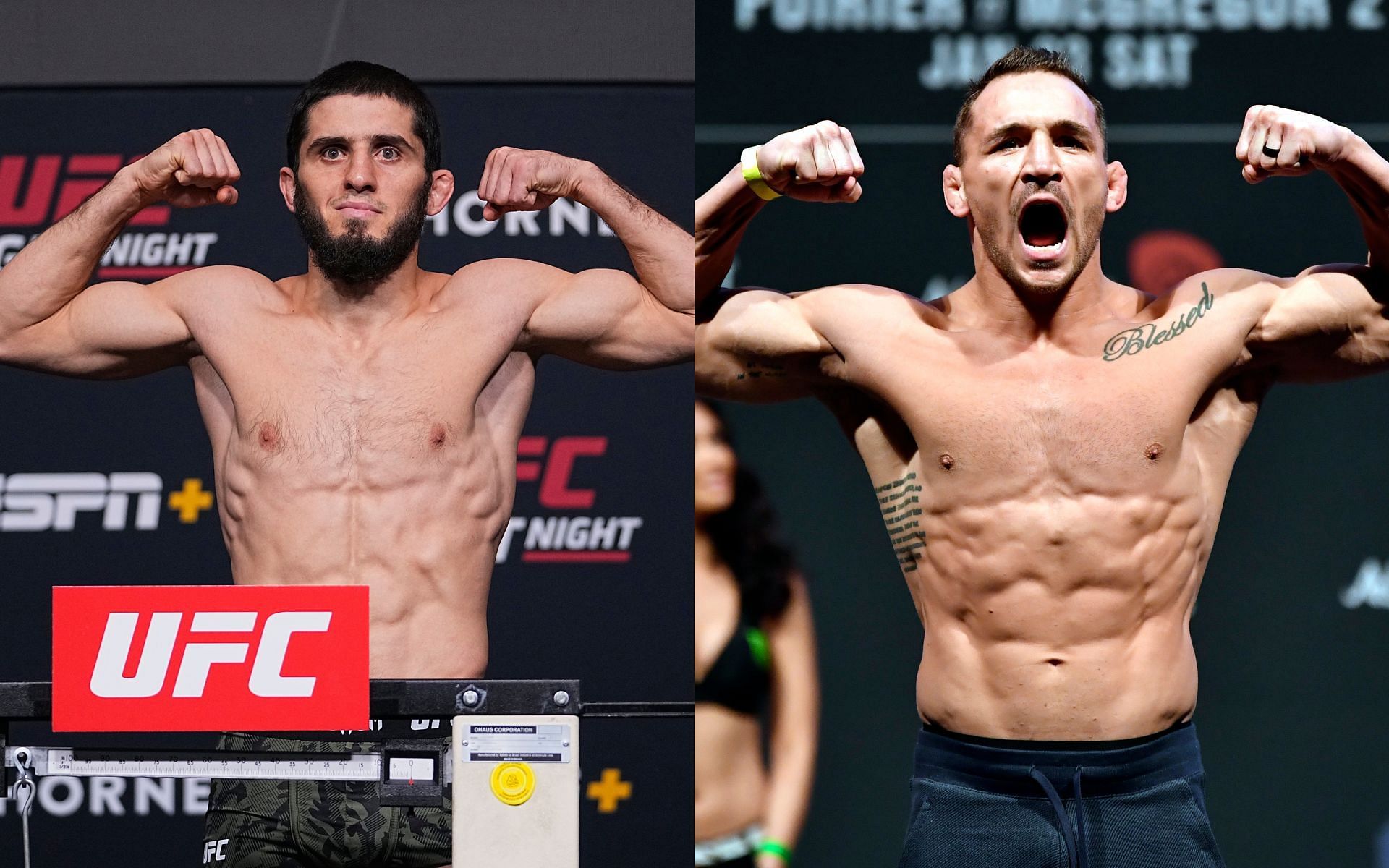 Islam Makhachev (left) and Michael Chandler (right) (Image credits Getty Images)