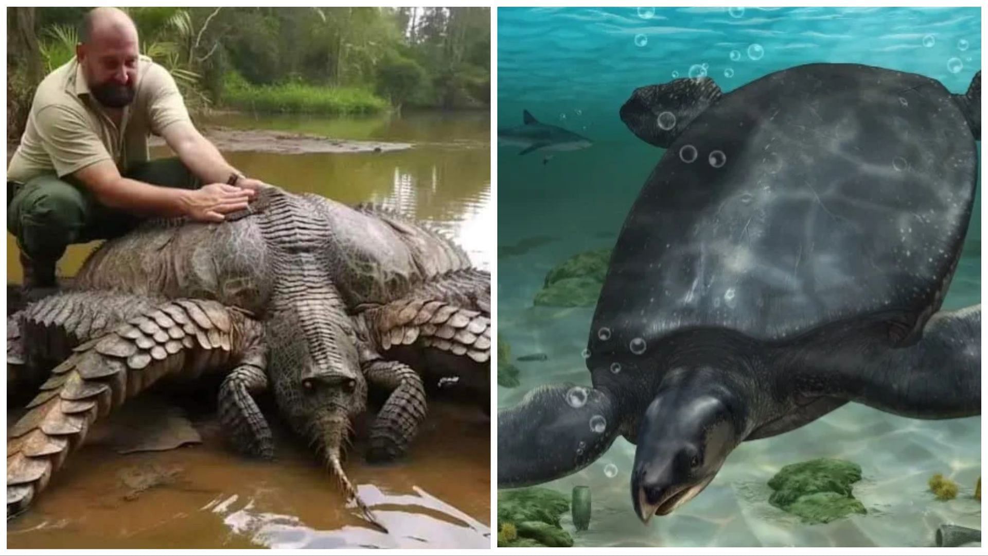 This prehistoric turtle octopus hybrid is making rounds on social media (Image via Facebook / The Somerset Insider/ Smithsonian Magazine)