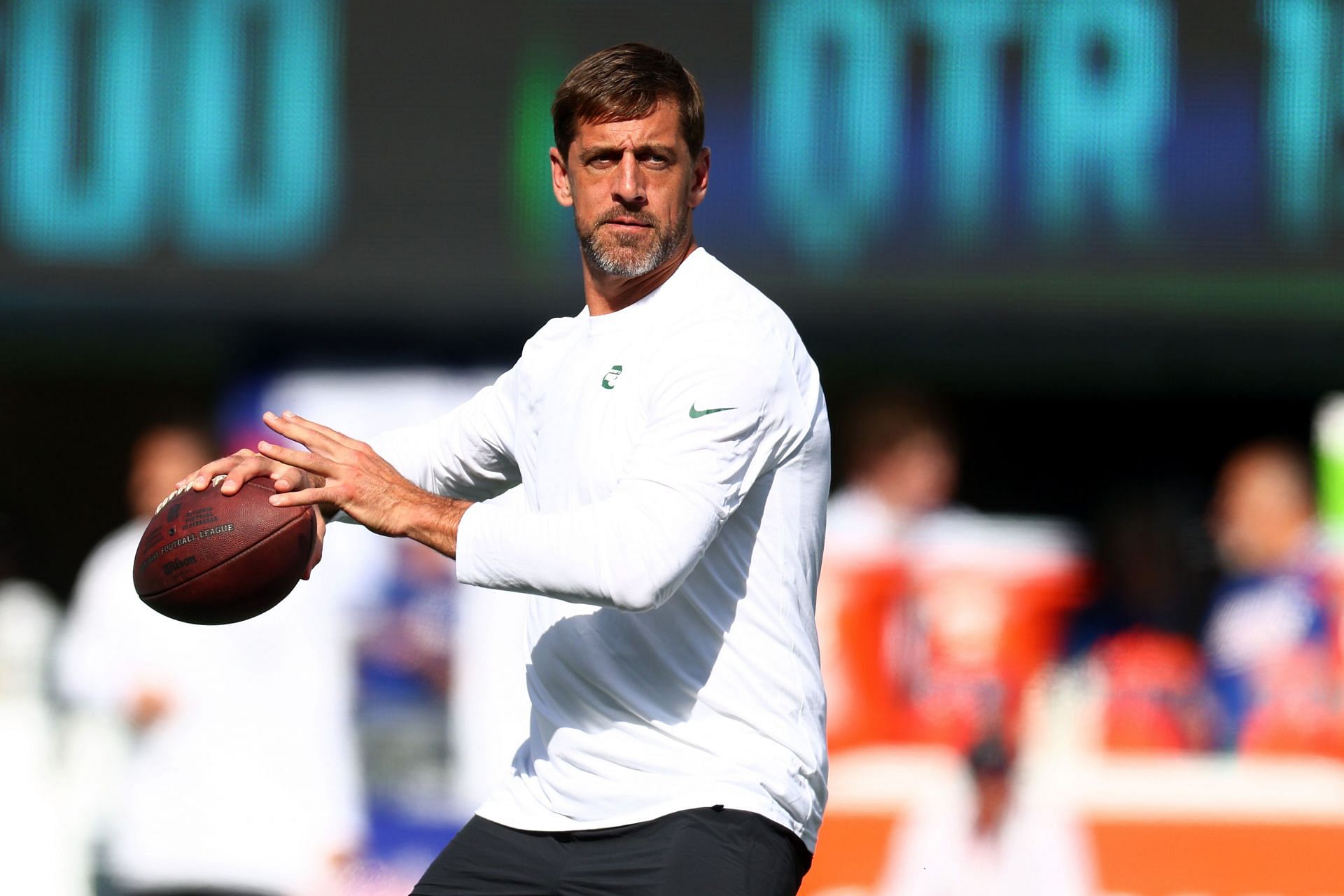 Aaron Rodgers at New York Jets v New York Giants