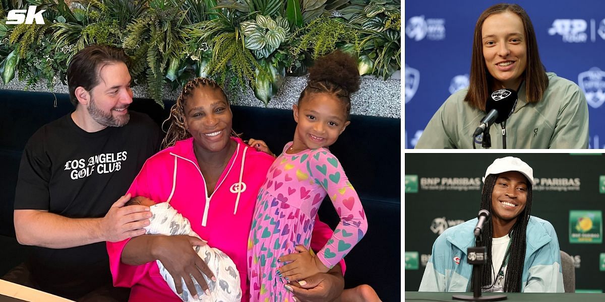 Iga Swiatek and Coco Gauff congratulate Serena Williams on the birth of her second child