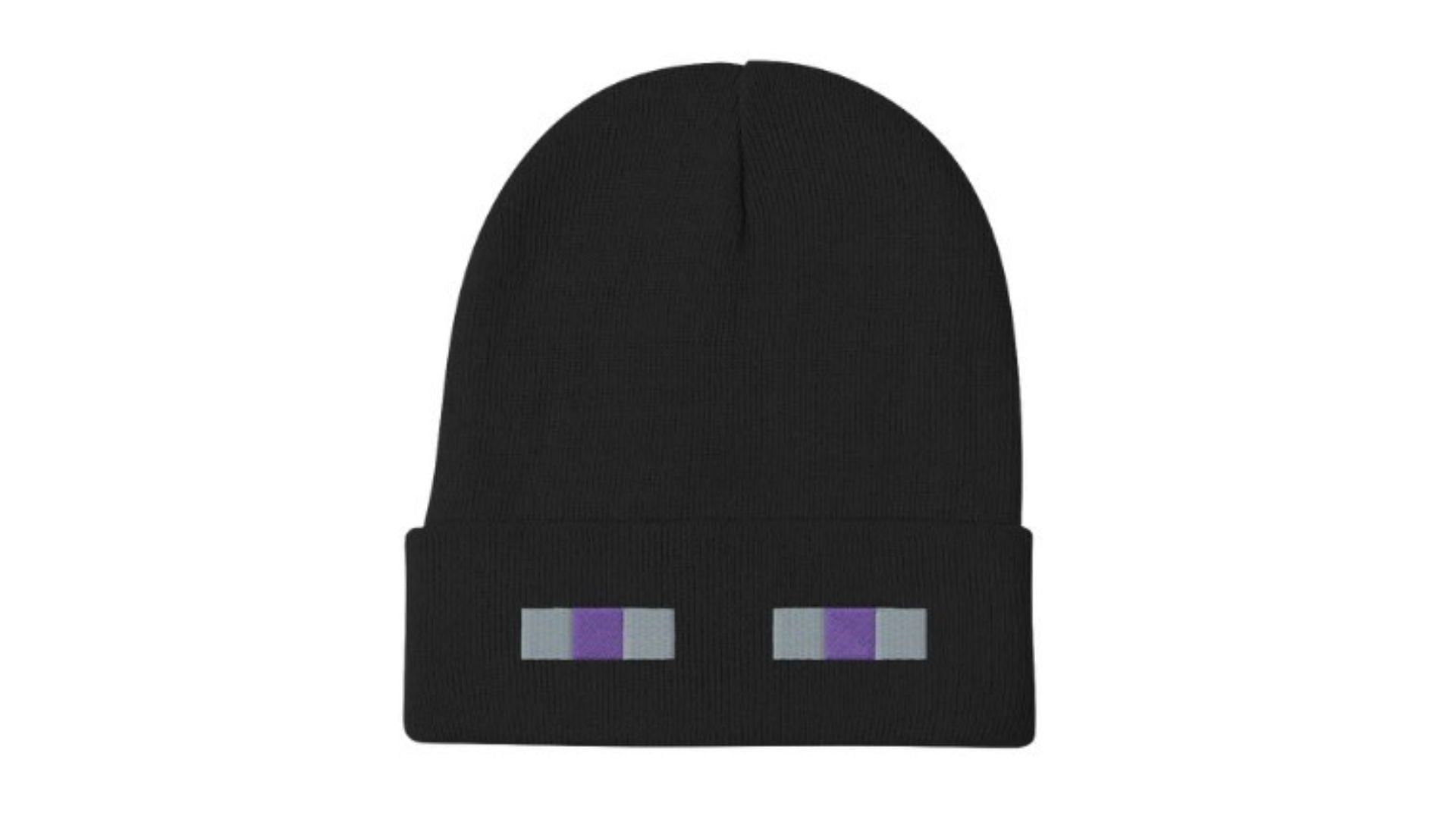 Enderman Embroidered Beanie (Image via Mojang)