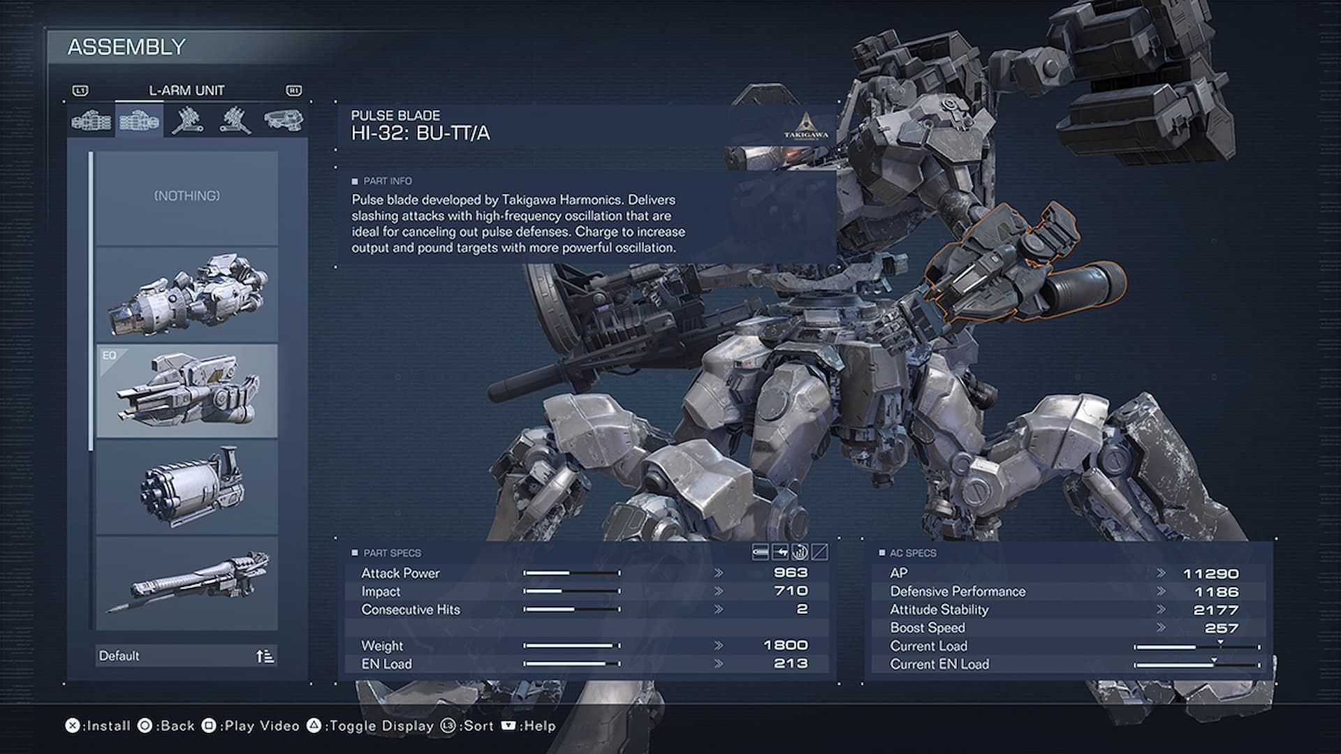 Pulse blade is a strong early-game pulse weapon in Armored Core 6 (Image via FromSoftware)