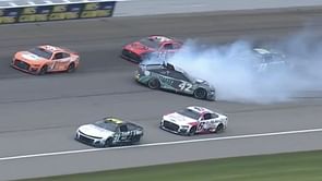 WATCH: Noah Gragson stand-in Josh Berry slams the wall hard as he crashes out of NASCAR race in Michigan