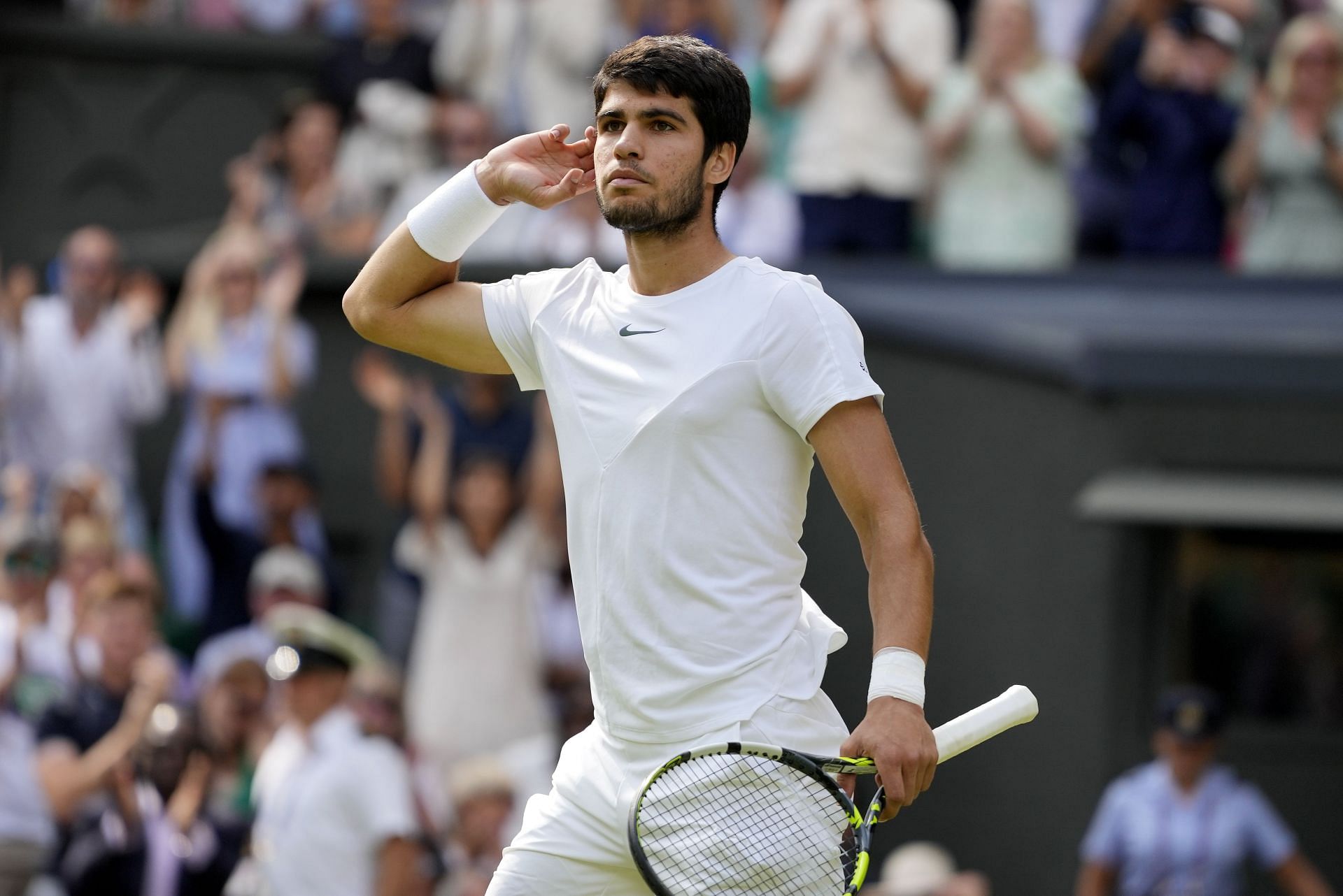 Carlos Alcaraz on Centre Court.
