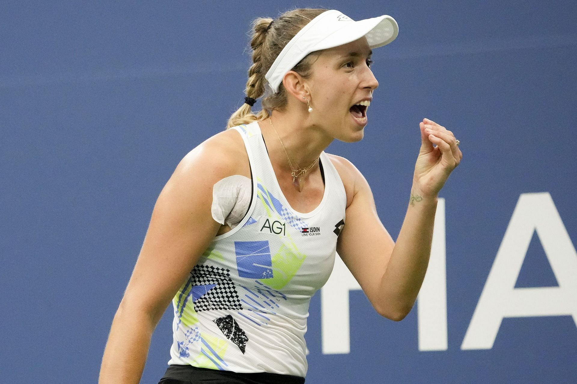 Elise Mertens at the 2023 US Open.