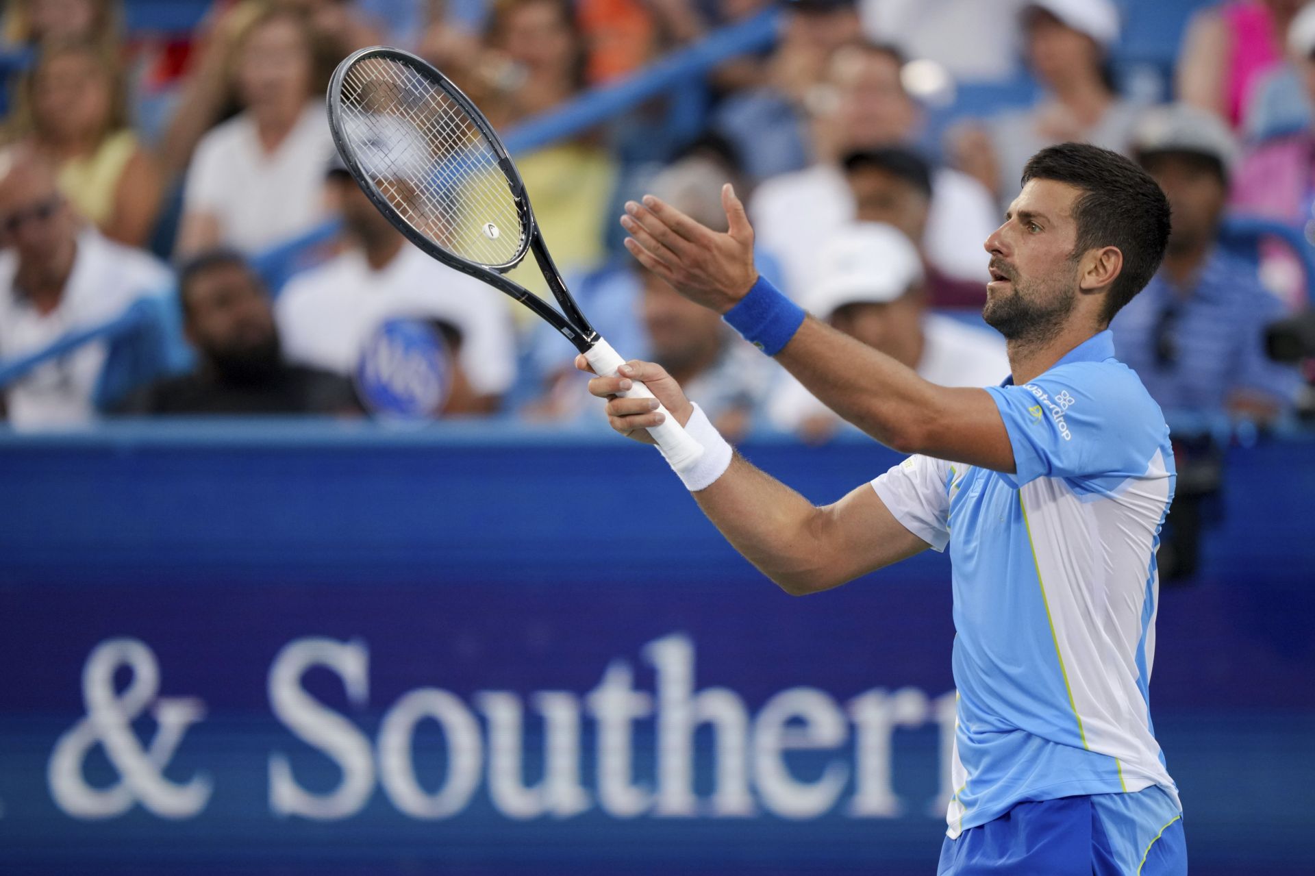 Novak Djokovic pictured at Cincinnati.