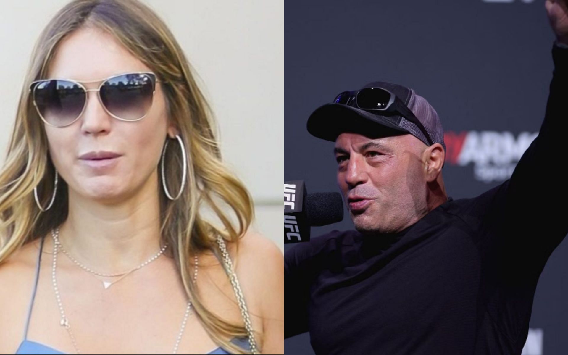 Jessica Ditzel (left), Joe Rogan (right) [Jessica Ditzel image source: @henryio90 on Twitter]