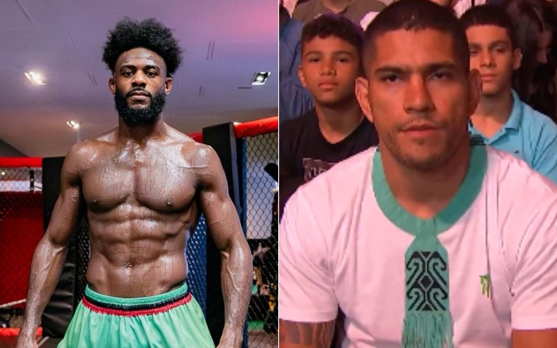 Aljamin Sterling [Left, and Alex Pereira [Right] [Photo credit: @funkmasterMMA and @ufc - Twitter]
