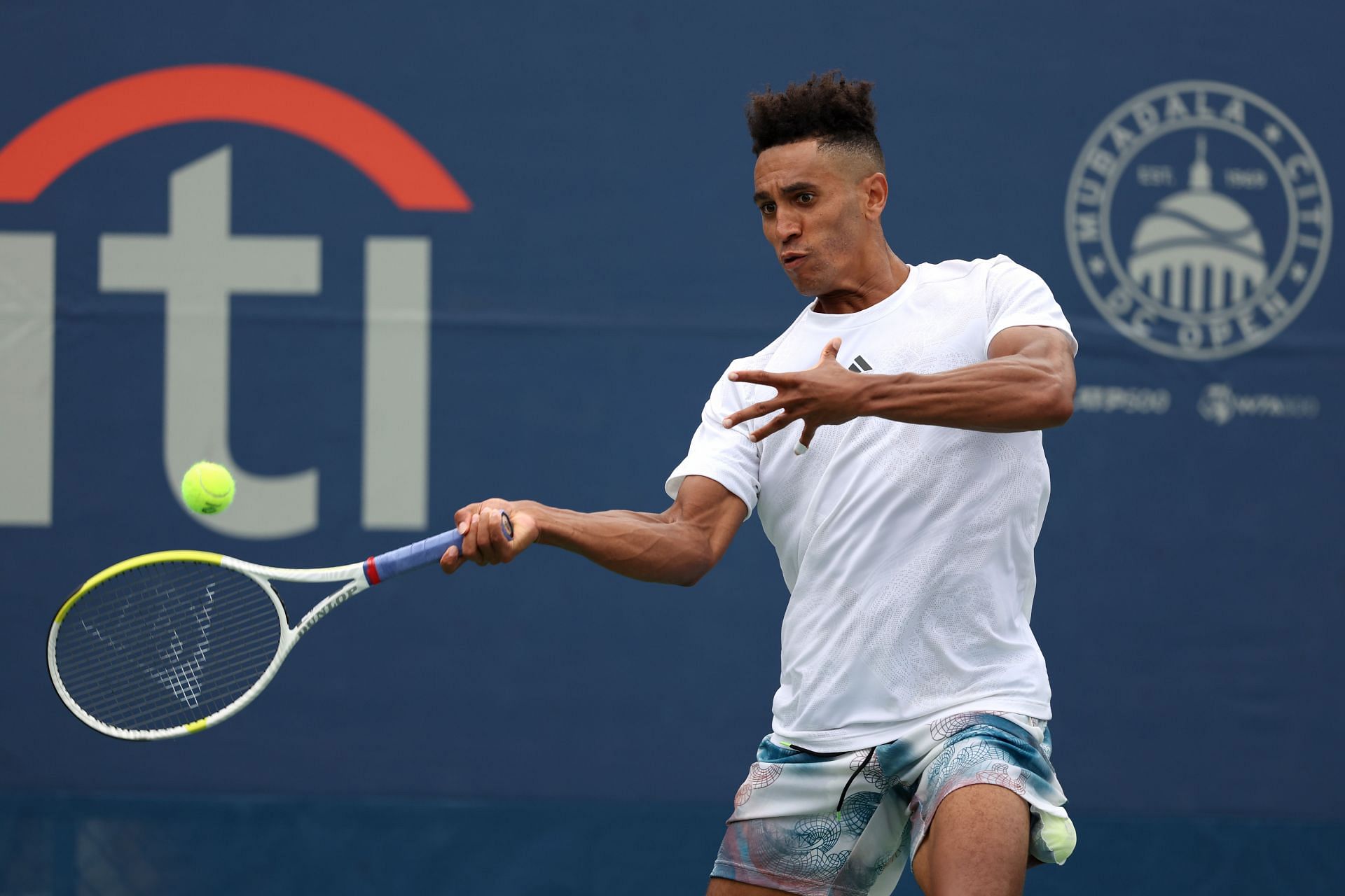 Michael Mmoh at the 2023 Citi Open,