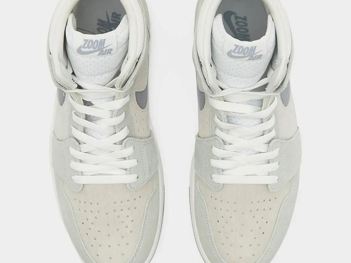 The Air Jordan 1 Zoom CMFT 2 &ldquo;Light Bone / Photon Dust&rdquo; sneakers (Image via Twitter/@Sneakerologue)