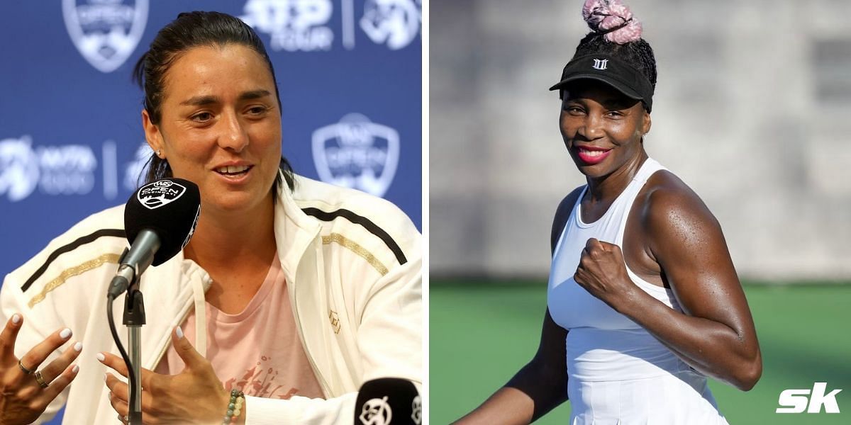 Ons Jabeur (L) and Venus Williams (R)