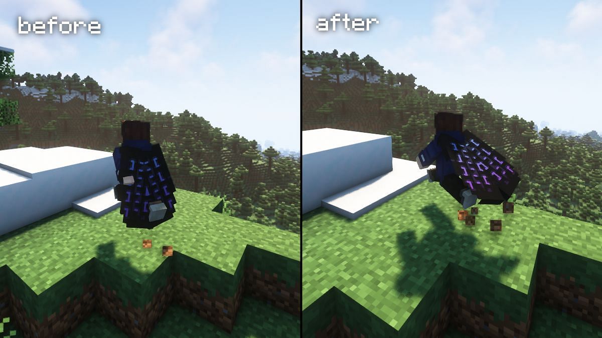 This mod adds cape animations to Elytra in Minecraft 1.20 (Image via CurseForge)
