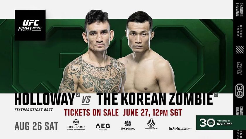 Max Holloway knocks out The Korean Zombie at UFC Fight Night