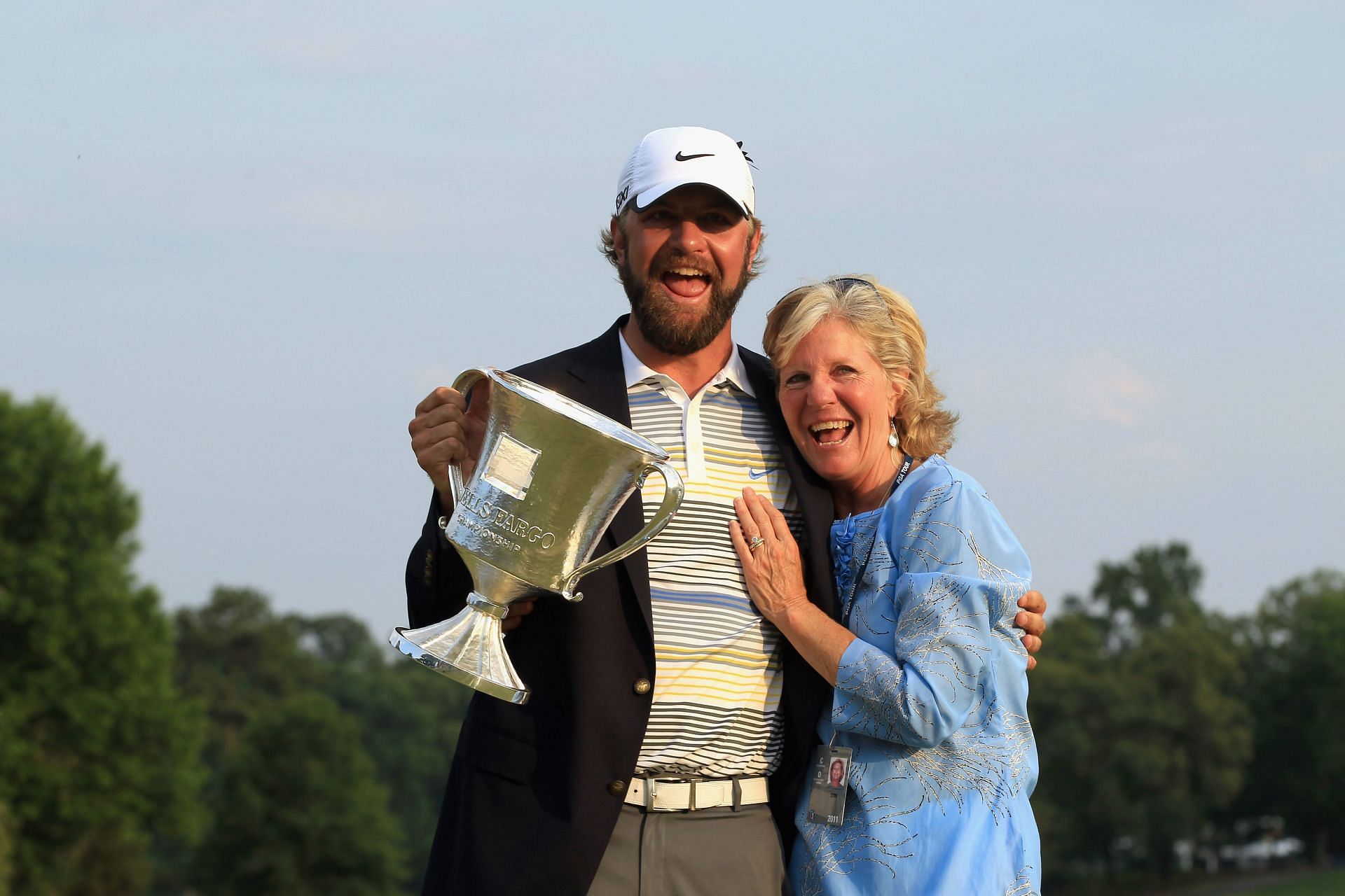Lucas Glover, after winning the Wells Fargo Championship in 2011 (Image via Getty)