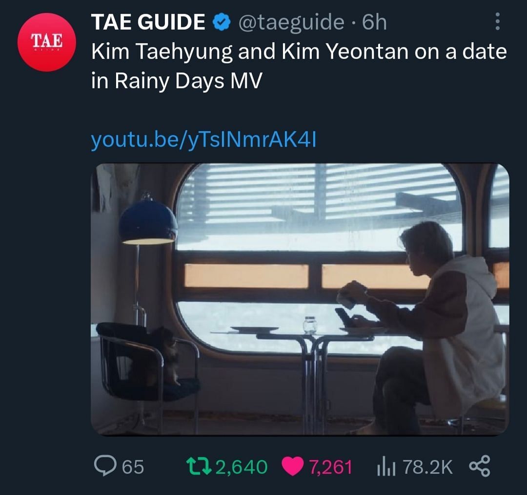 Aiming high!: Fans swell with pride as BTS' V's Rainy Days