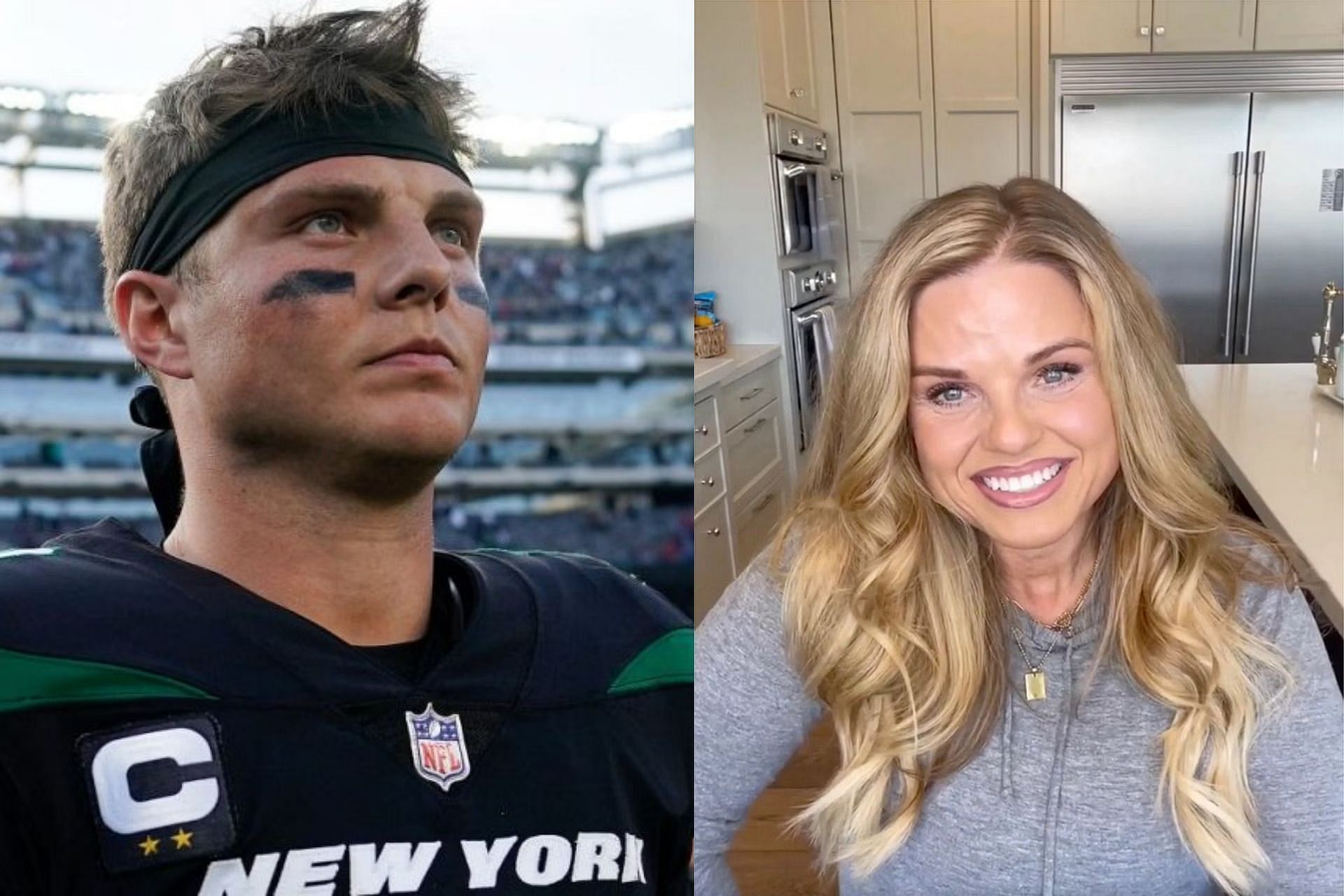 New York Jets quarterback Zach Wilson and his mother, Lisa. (Image credit: Lisa Neeleman Wilson on Instagram