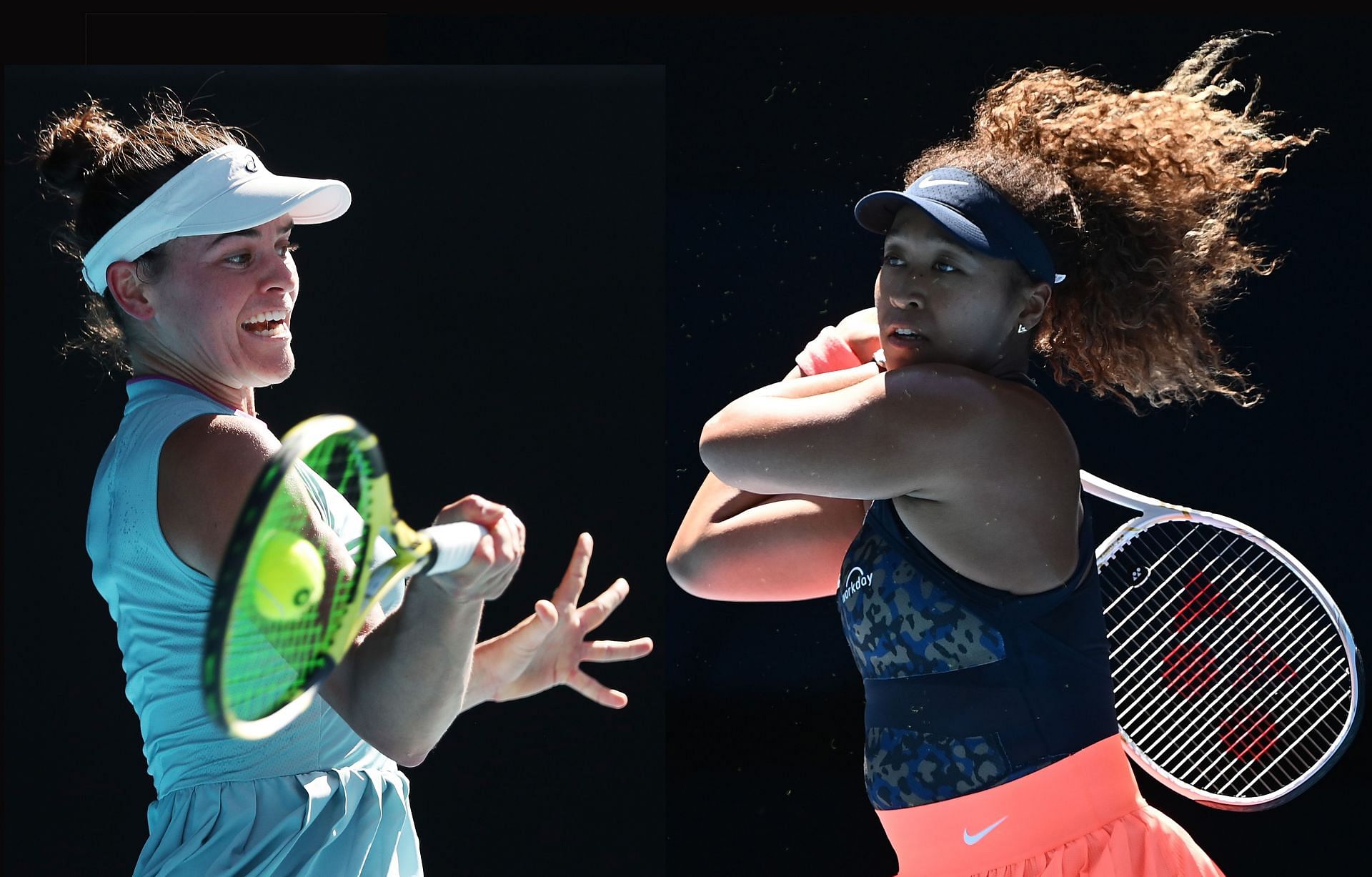 Jennifer Brady and Naomi Osaka in the 2021 Australian Open