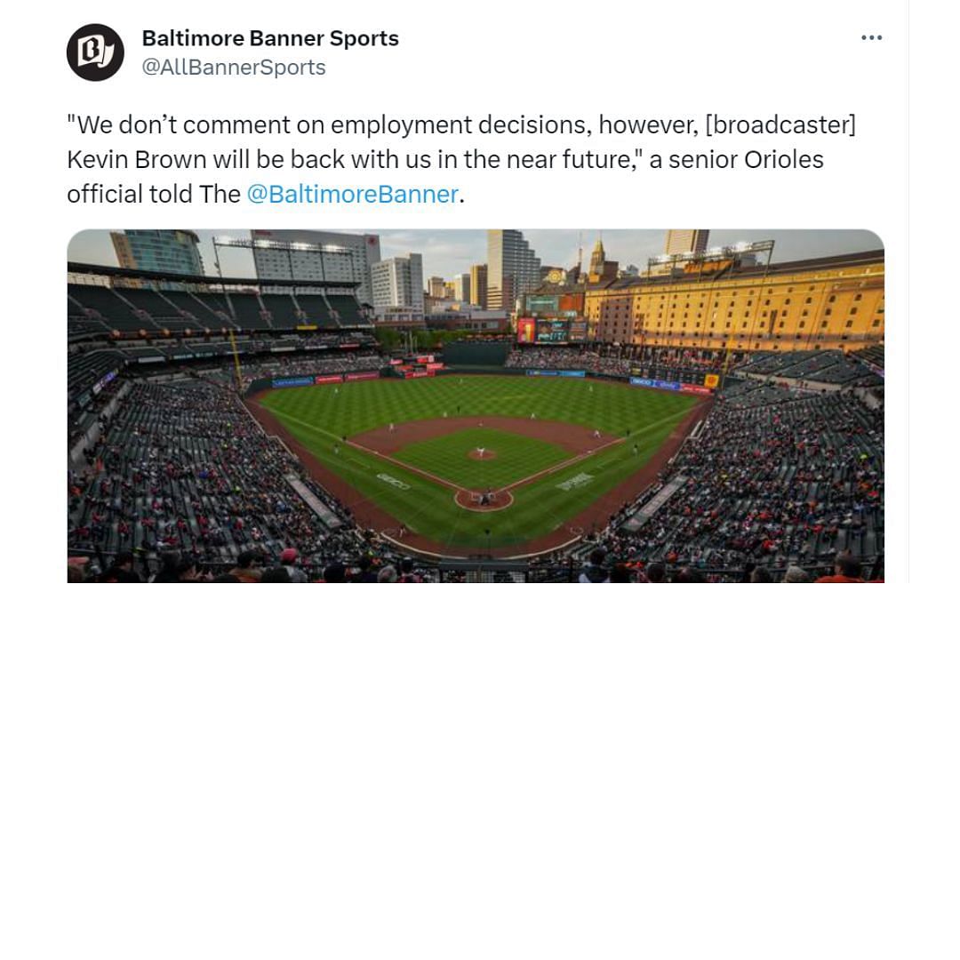 Tweet by Baltimore Banner Sports