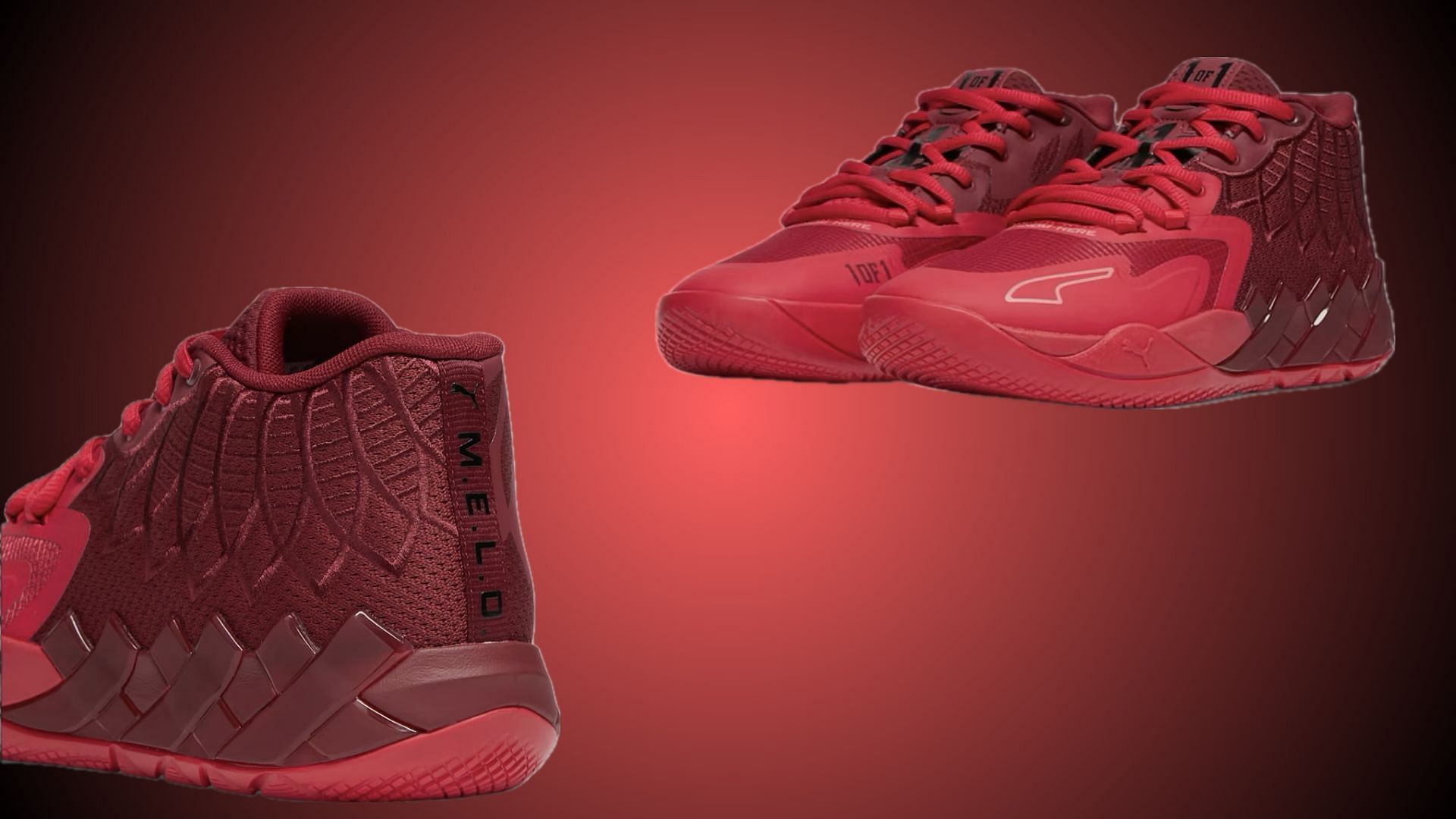 LaMelo Ball x PUMA MB.01 Intense Red sneakers (Image via PUMA)