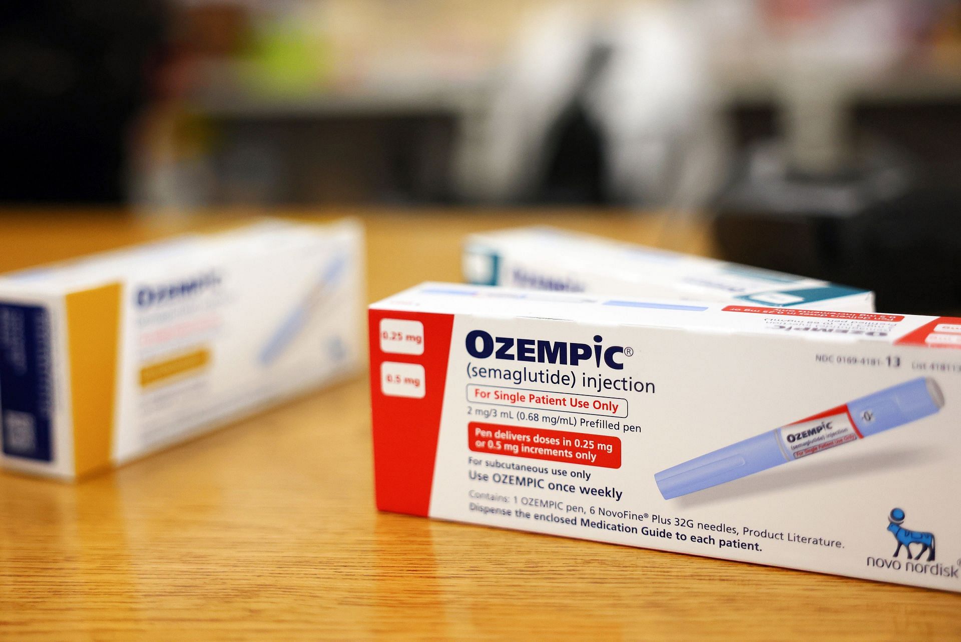 Ozempic and Mounjaro, both made by Novo Nordisk and Eli Lilly and Co., have grown in popularity as weight control medications (Image via Getty)