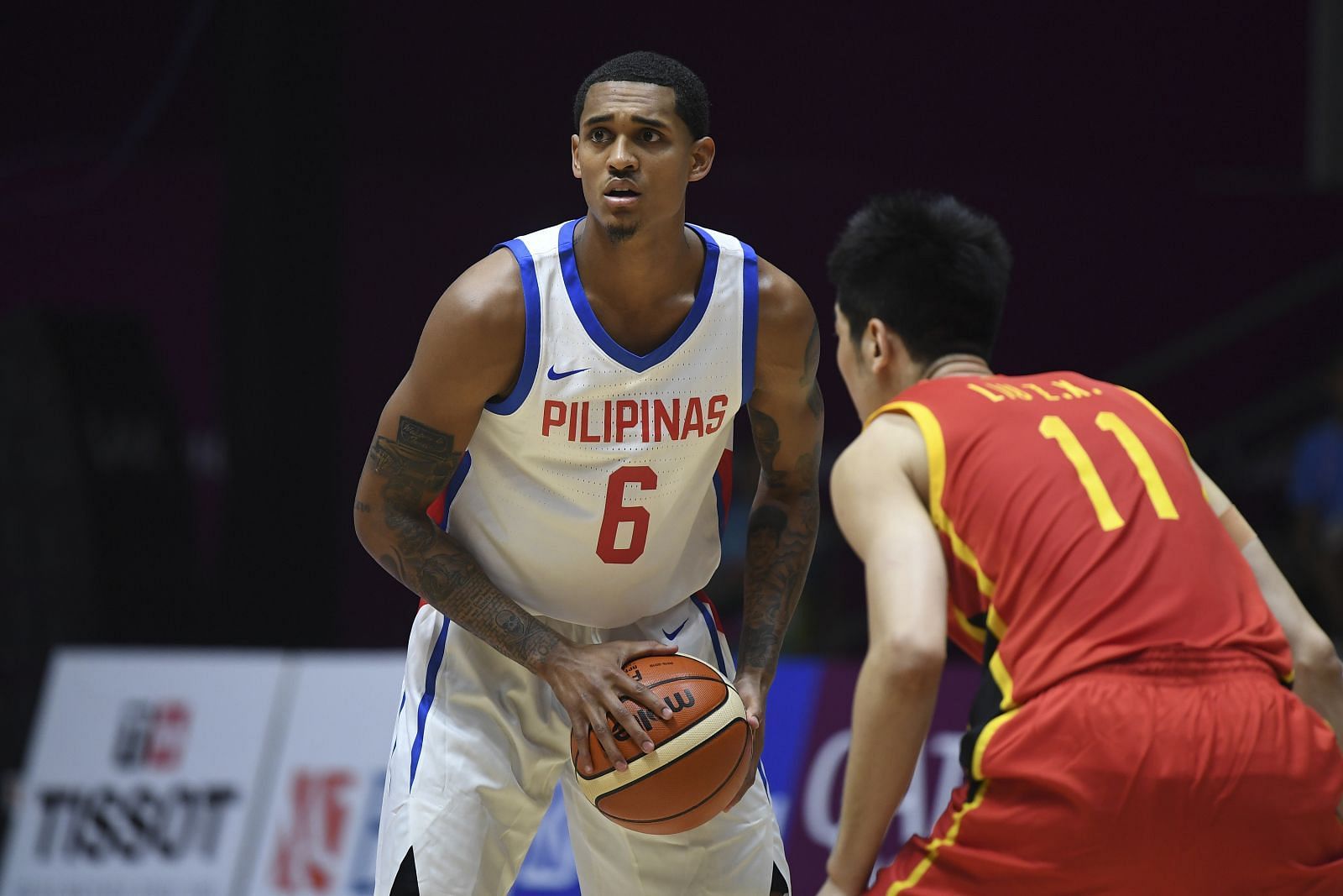 New Kai Sotto #11 Jordan Clarkson #6 Team Philippines Basketball