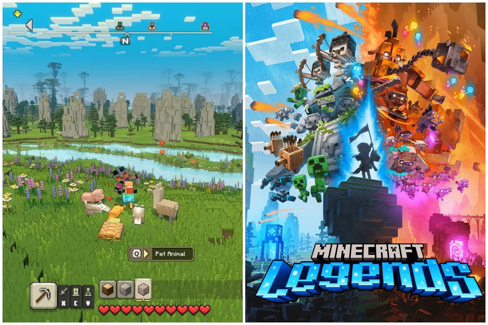 Minecraft Legends now has a adorable feature to pet animals (Image via Sportskeeda)