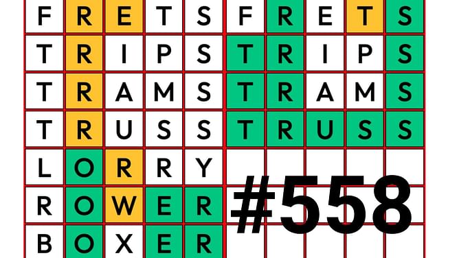 Dordle today August 5 answers & hints (Dordle #558)