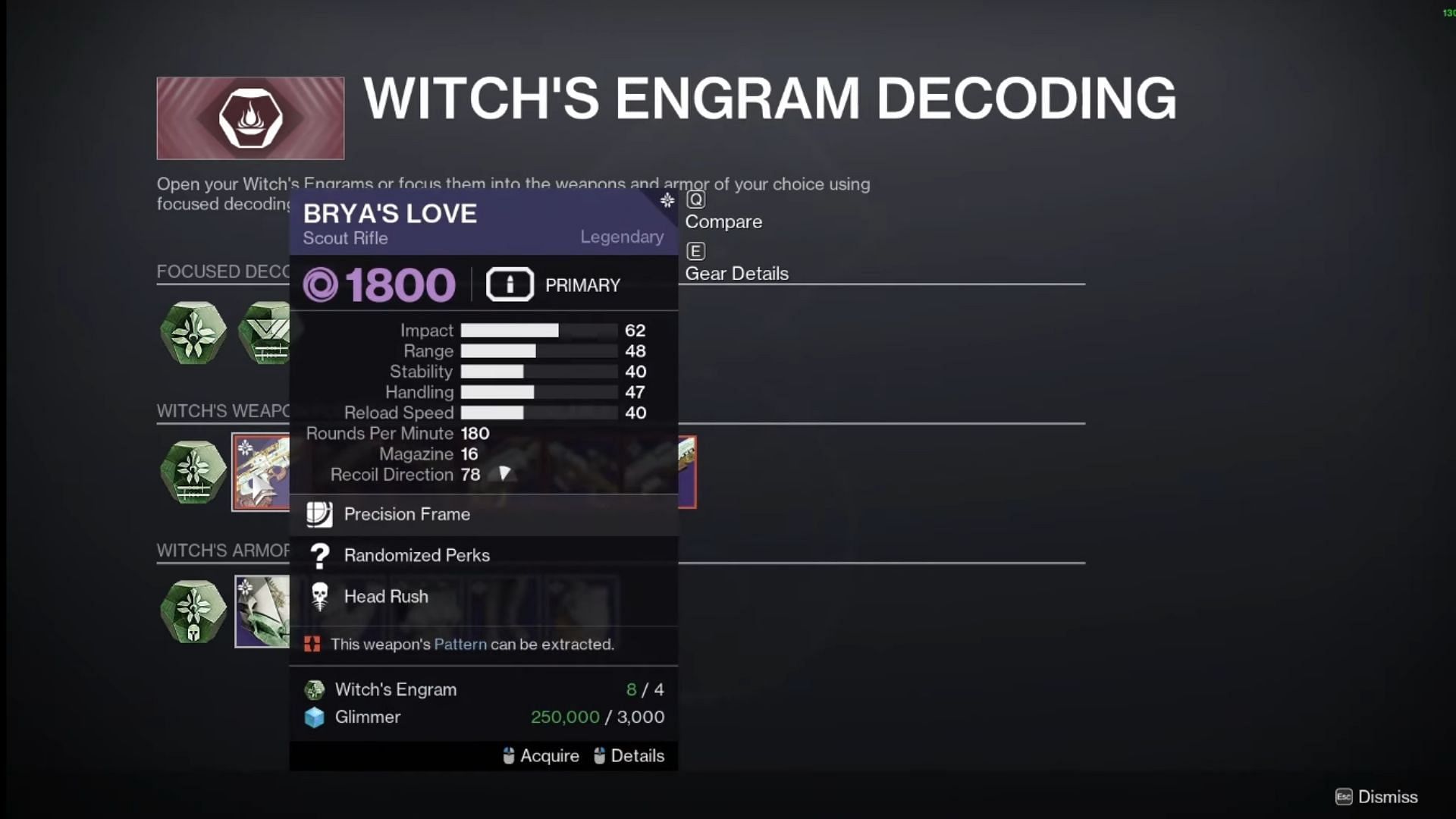 Brya's Love god roll - Destiny 2