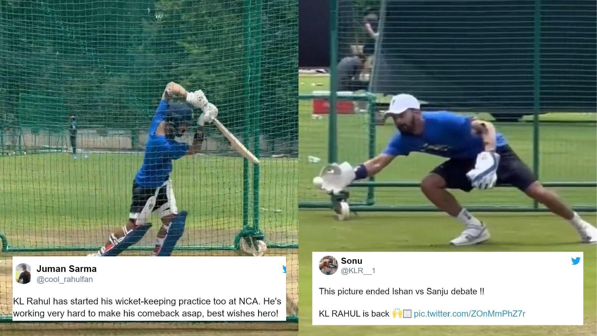 Fans were thrilled to see KL Rahul get back into the grrove (P.C.:Twitter)