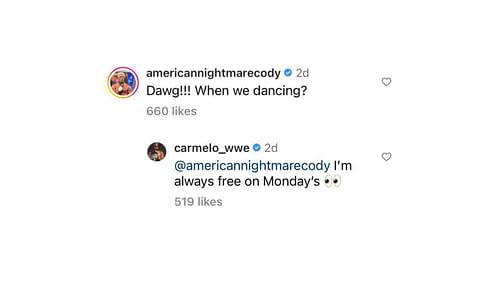 Screenshot of their exchange
