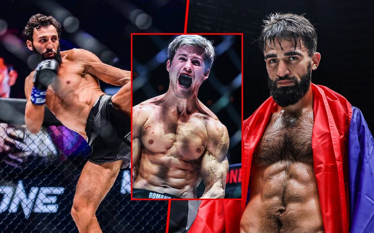 Chingiz Allazov (L) / Sage Northcutt (C) / Marat Grigorian (R) -- Photo by ONE Championship