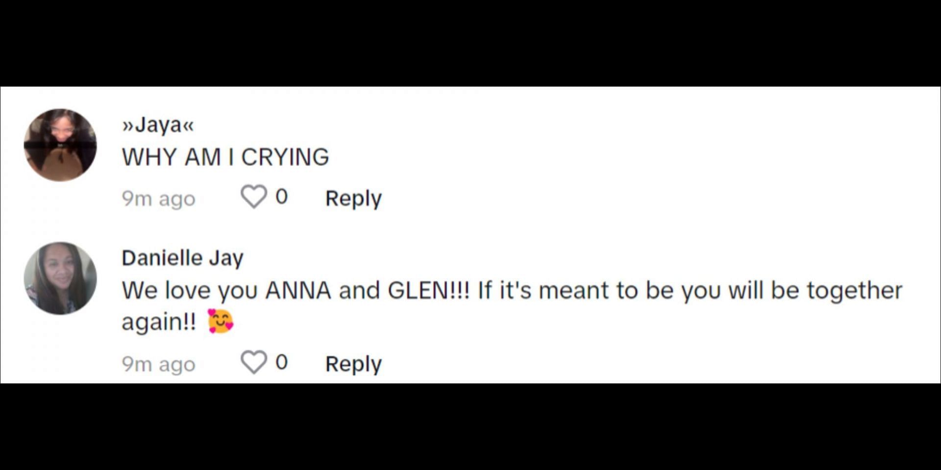 Fans left kind messages for both Anna and Glen and wished them both happiness in life. (Image via TikTok/@)