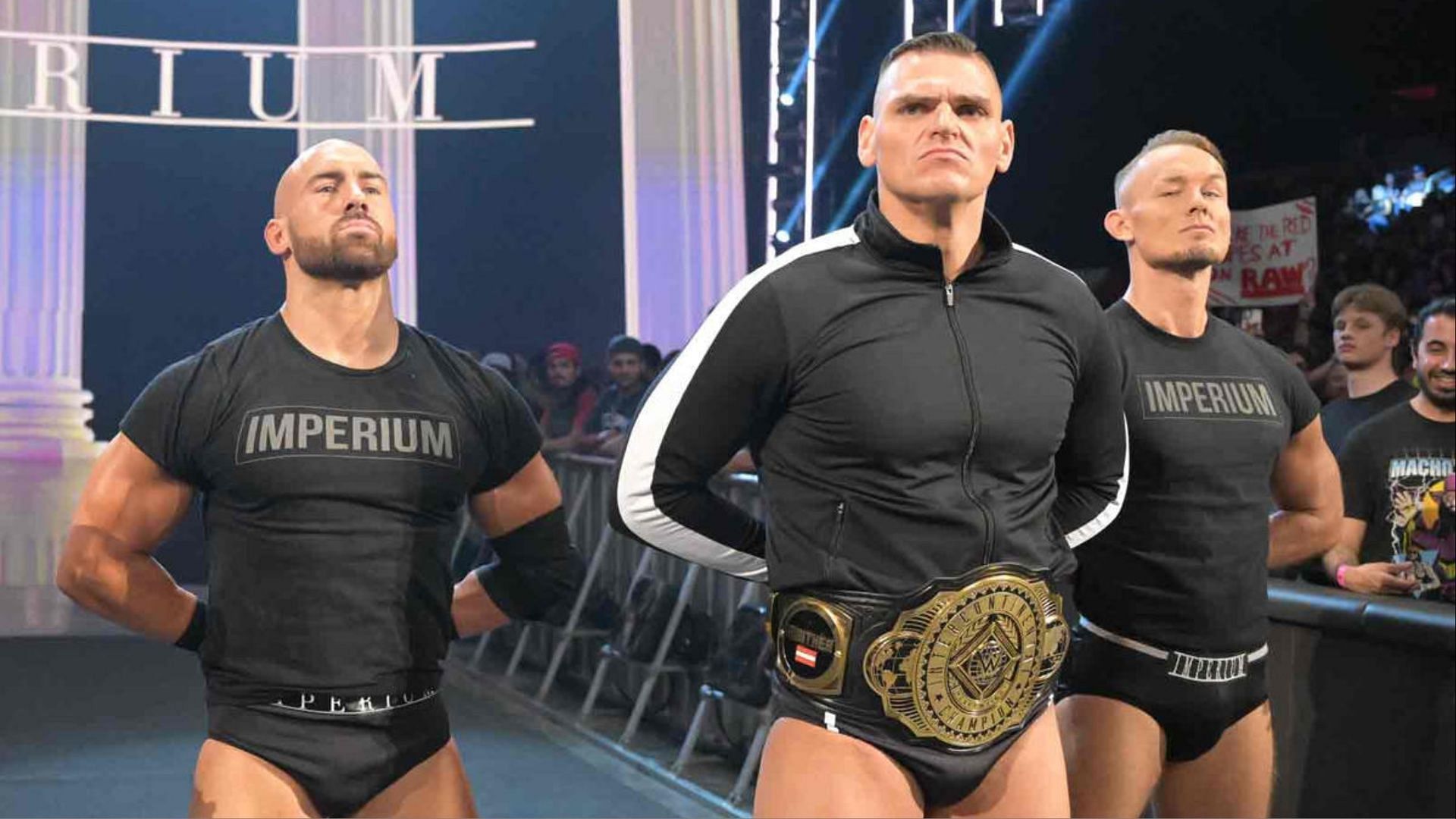 Imperium make their entrance on WWE RAW.