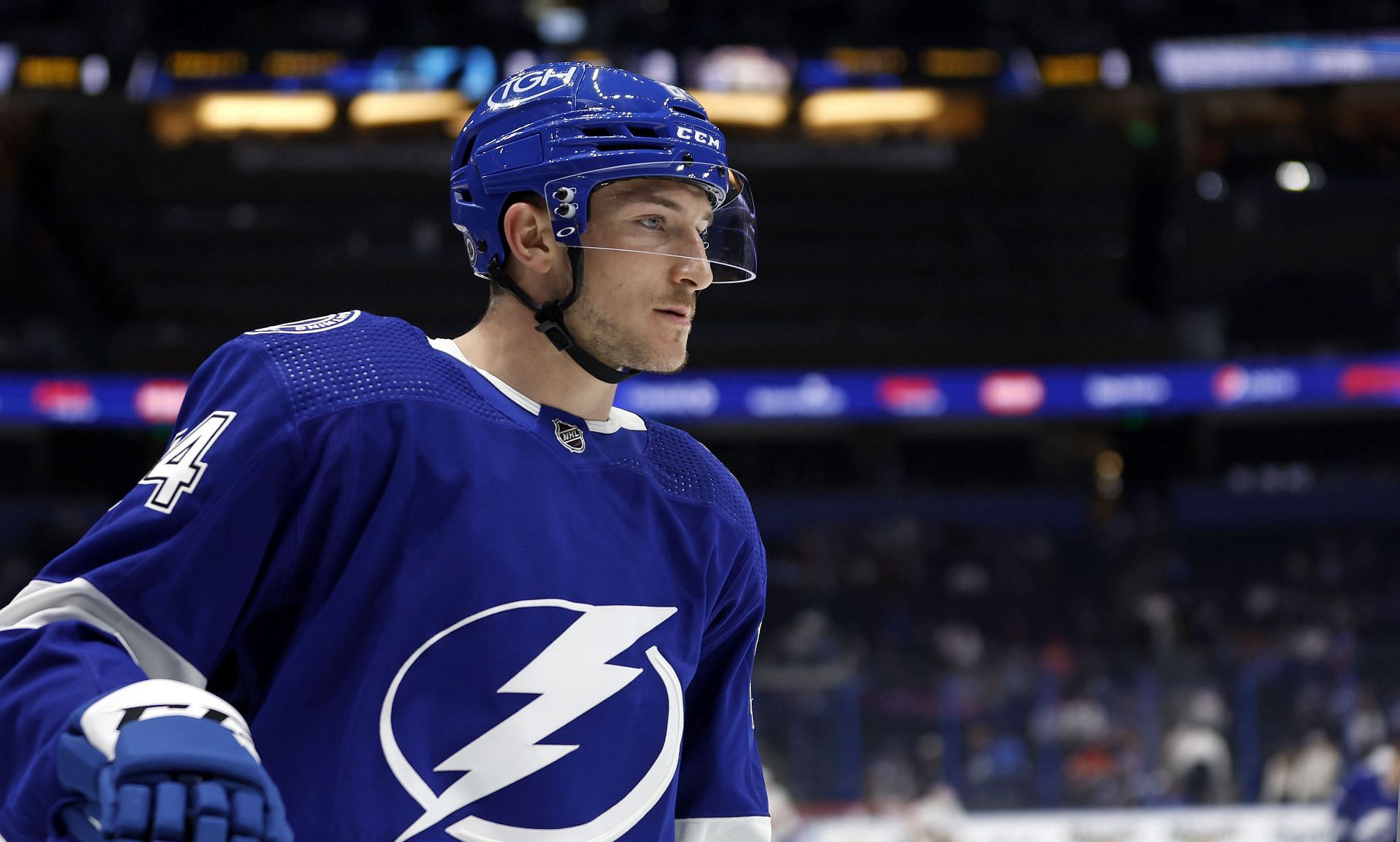 Tampa Bay Lightning's Ross Colton in action during the first