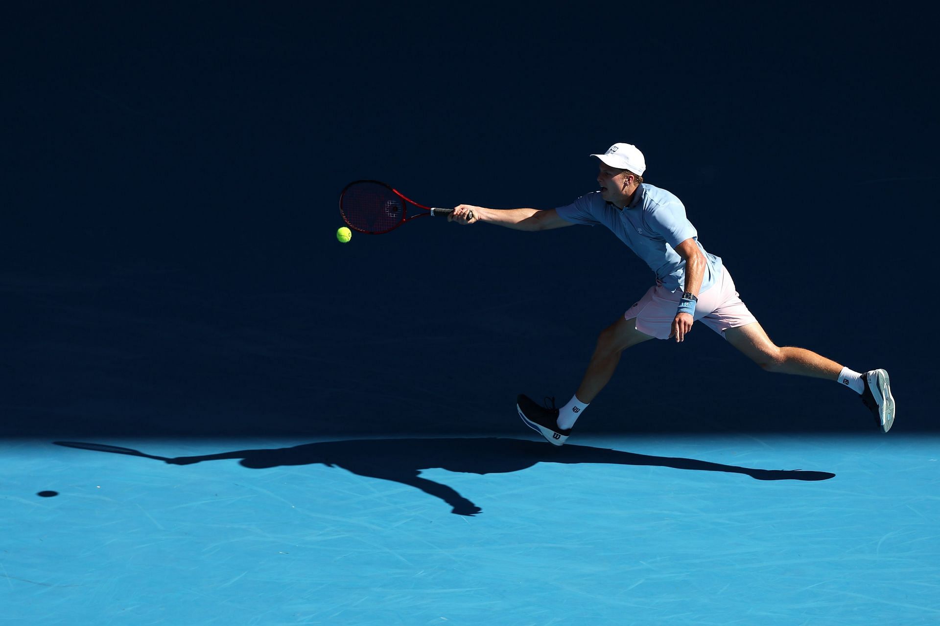 Jenson Brooksby in action at the 2023 Australian Open