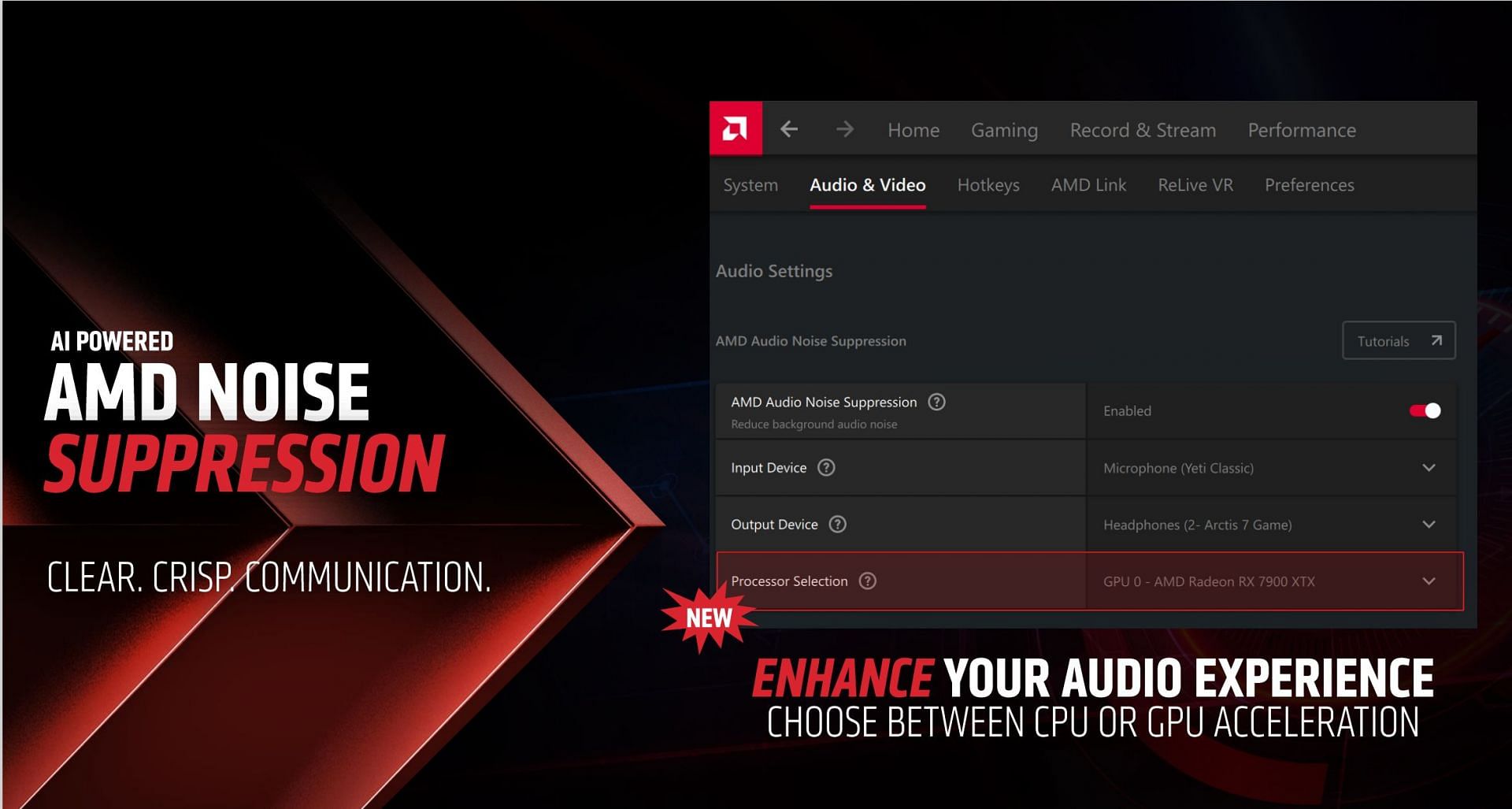 AMD Noise Suppression technology is headed to Radeon GPUs (Image via AMD)