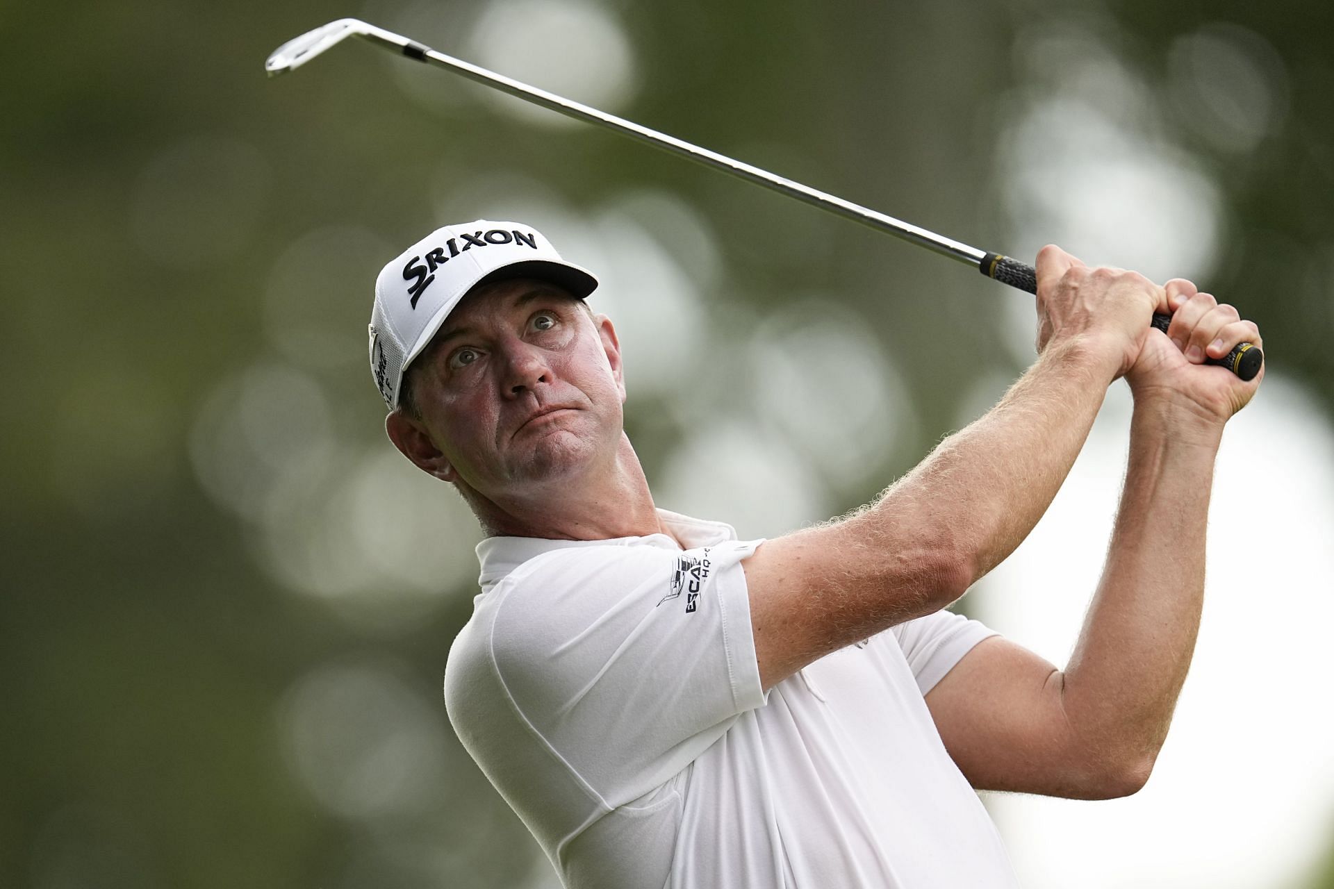 When will leader Lucas Glover tee off on Sunday at the 2023 FedEx St