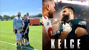 Jason Kelce's wife Kylie reveals when she wants Eagles star to retire in new Amazon Prime documentary trailer