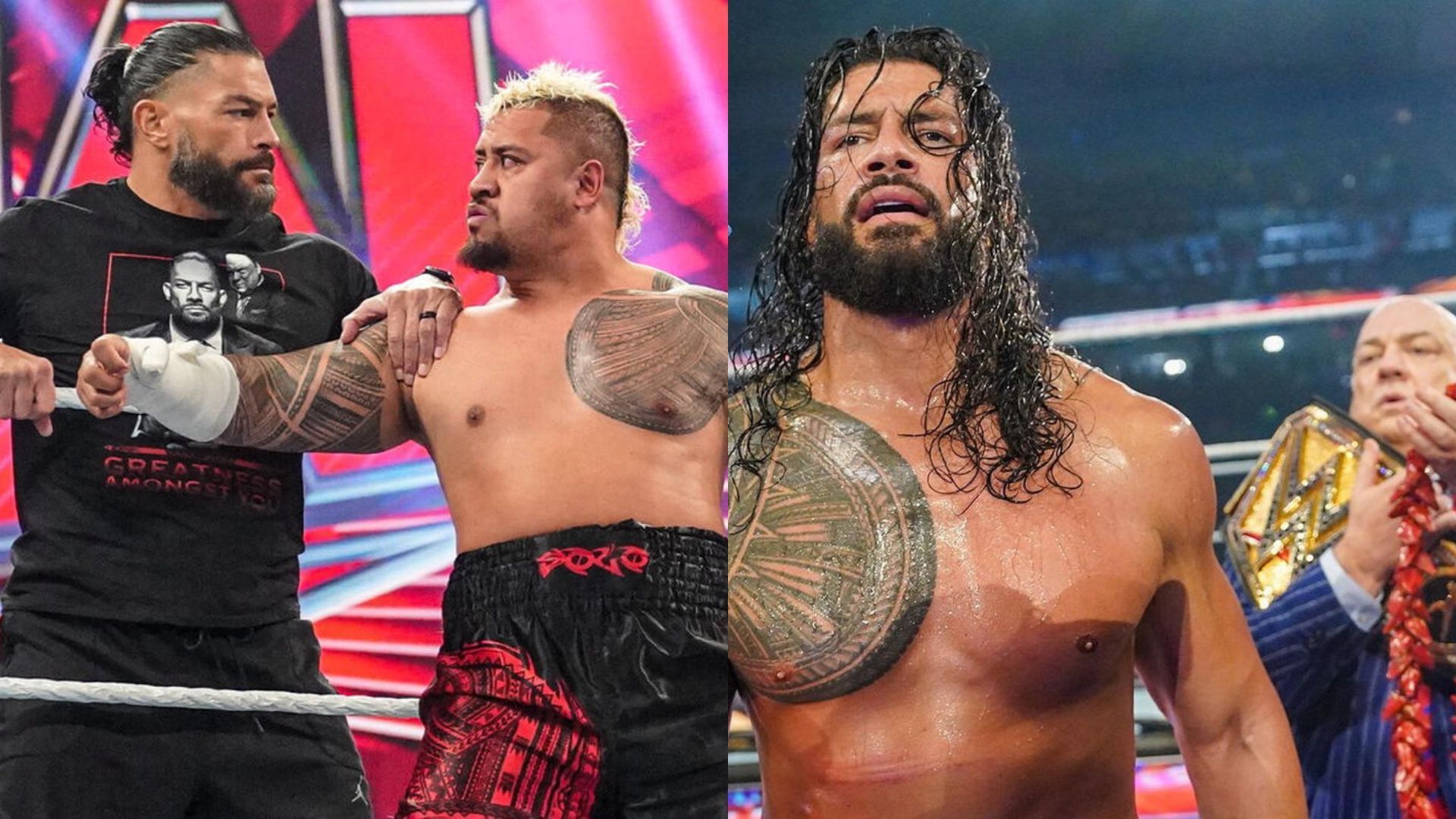 Bloodline member sends a two-word message to Roman Reigns after his ...