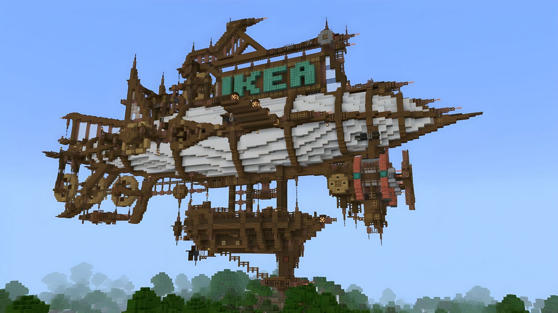 Minecraft airship builds are legendary (Image via Reddit/u/not_seggie)