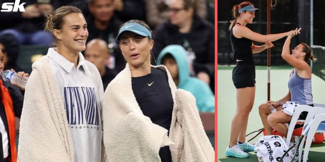 Aryna Sabalenka reunites with Paula Badosa during training session in Montreal ahead of Canadian Open