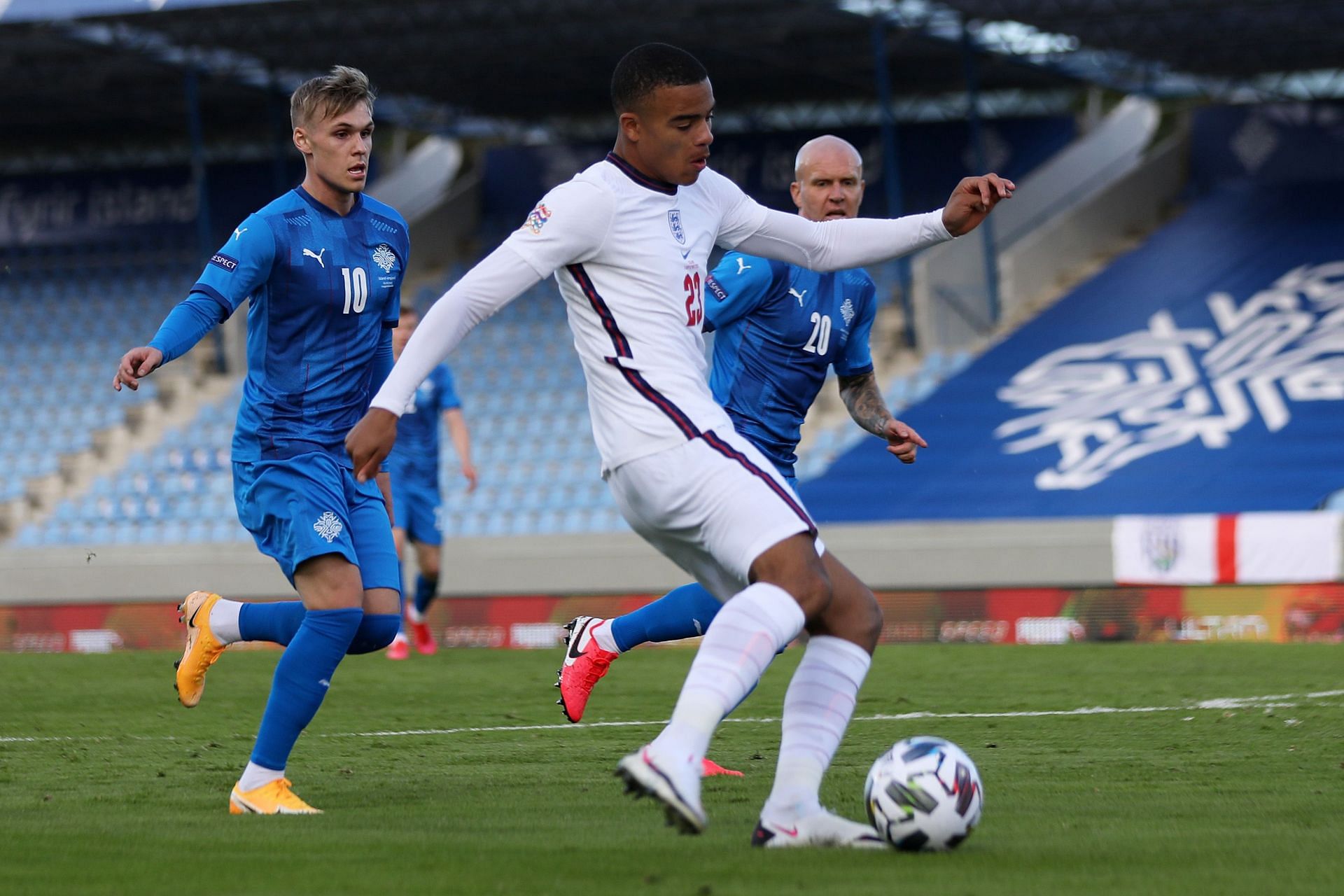 The young forward made his international debut against Iceland.
