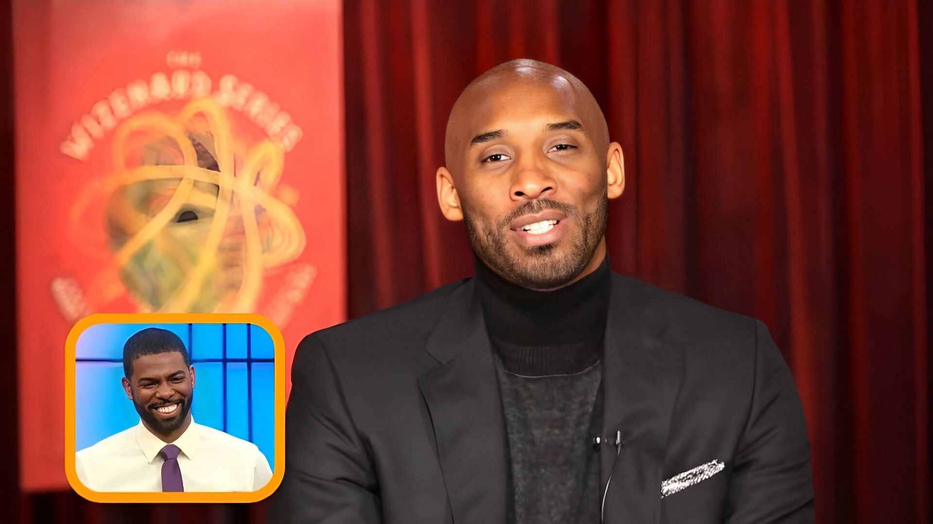 LA Lakers legend Kobe Bryant giving a message to deaf high school basketball coach Sekoe White during an appearance on the &quot;Rachel Ray Show&quot; in 2019